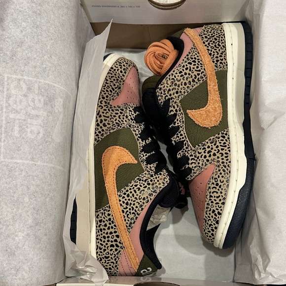 Nike Shoes - Nike Leopard Print Sneakers with Olive and Orange Accents